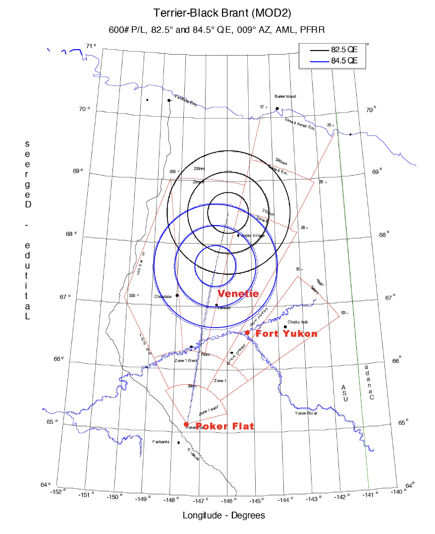 Terrier-Black Brant (MOD2) trajectory map.